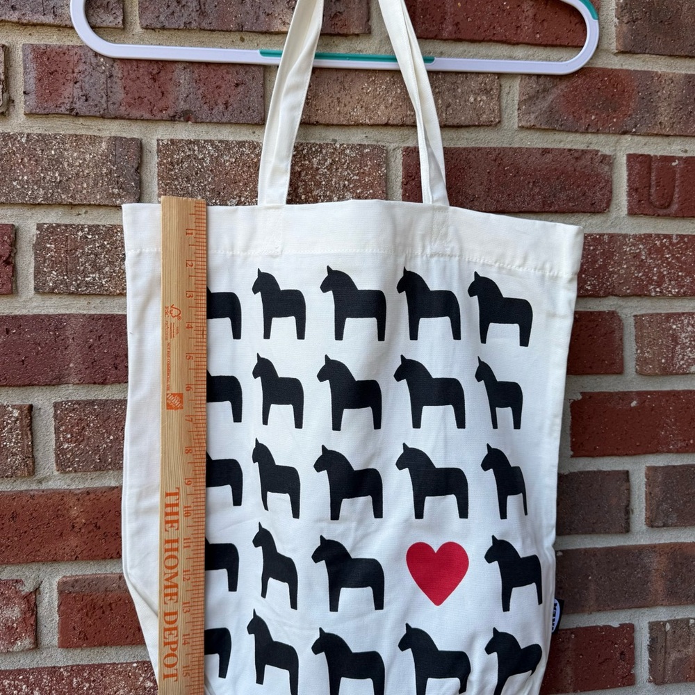 IKEA Cream and Black CanvasTote Bag - Picture 4 of 8